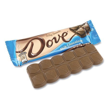 DOVE CHOCOLATE Milk Chocolate Bars, 1.44 oz, PK18 551984